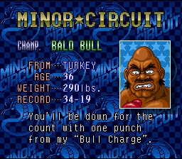 
Super Punch-Out!! | SNES | gameplay screenshot | Data by MobyGames.com