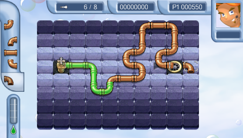 
Pipe Mania | PSP | gameplay screenshot | Data by MobyGames.com