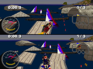 Jet Moto 2 | PlayStation | gameplay screenshot | region=North America | edition=greatest hits | source-country= | zypher-v2 | moby-a5e60bbf1d07 | Data by MobyGames.com