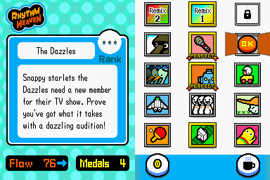 
Rhythm Heaven | Nintendo DS | gameplay screenshot | Data by MobyGames.com