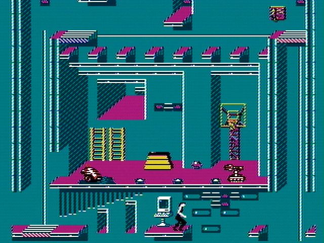 Impossible Mission II | NES | gameplay screenshot | region=North America | source-country= | zypher-v2 | moby-f40fe0dbd0ef | Data by MobyGames.com