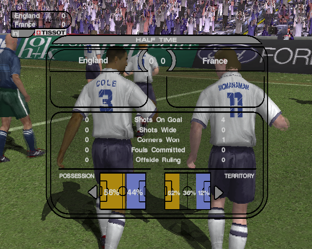 
World Tour Soccer 2002 | PlayStation 2 | gameplay screenshot | Data by MobyGames.com