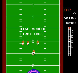 
10-Yard Fight | NES | gameplay screenshot | Data by MobyGames.com