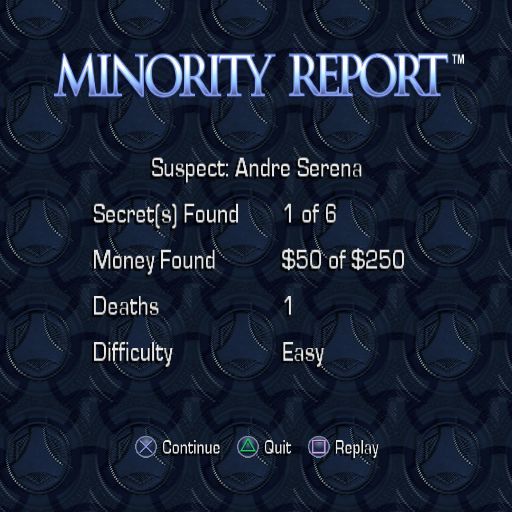 Minority Report: Everybody Runs | PlayStation 2 | gameplay screenshot | region=North America | source-country= | zypher-v2 | moby-ea7dc0d041d0 | Data by MobyGames.com