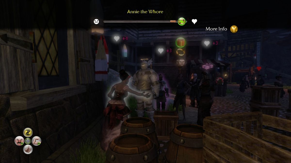 Fable II | Xbox 360 | gameplay screenshot | region=North America | source-country= | zypher-v2 | moby-df28f4691e5e | Data by MobyGames.com