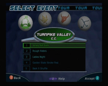 Outlaw Golf | GameCube | gameplay screenshot | region=North America | source-country= | zypher-v2 | moby-dec3ccb48156 | Data by MobyGames.com