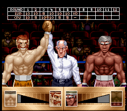 
Riddick Bowe Boxing | SNES | gameplay screenshot | Data by MobyGames.com
