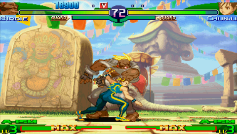 
Street Fighter Alpha 3 Max | PSP | gameplay screenshot | Data by MobyGames.com