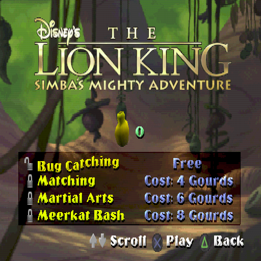
Disney's The Lion King: Simba's Mighty Adventure | PlayStation | gameplay screenshot | Region: North America | source-country= | Data by MobyGames.com