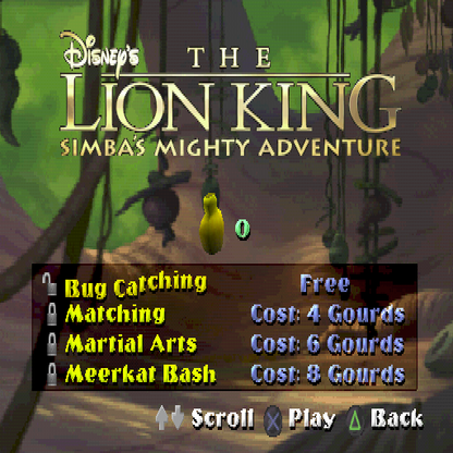 
Disney's The Lion King: Simba's Mighty Adventure | PlayStation | gameplay screenshot | Region: North America | source-country= | Data by MobyGames.com