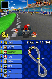 
Mario Kart DS | Nintendo DS | gameplay screenshot | Data by MobyGames.com