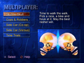 Road Rash: Jailbreak | PlayStation | gameplay screenshot | region=North America | source-country= | zypher-v2 | moby-e9a922fc8e3e | Data by MobyGames.com