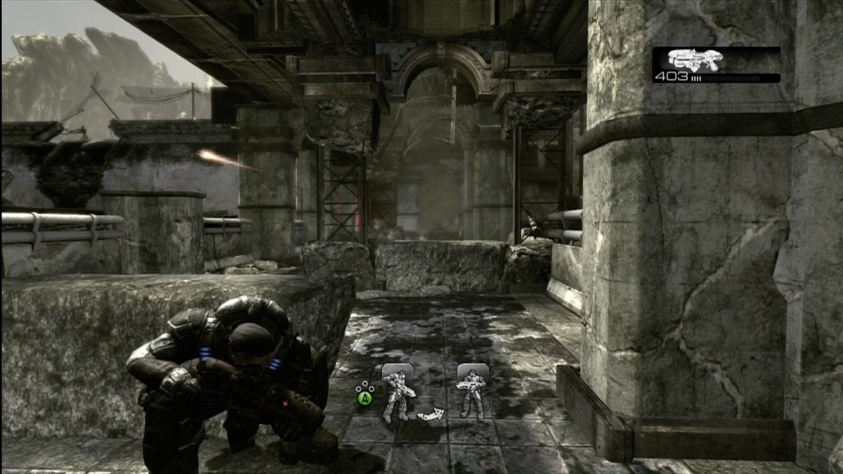 Gears of War | Xbox 360 | gameplay screenshot | region=North America | source-country= | zypher-v2 | moby-a58c2d03b8eb | Data by MobyGames.com