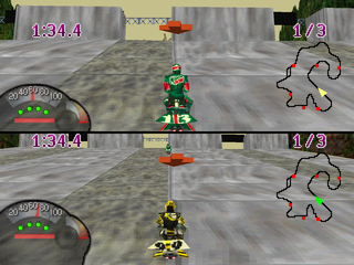 Jet Moto | PlayStation | gameplay screenshot | Region: North America | source-country= | Data by MobyGames.com