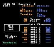 
Genghis Khan | NES | gameplay screenshot | Data by MobyGames.com