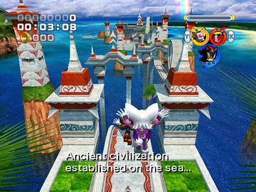 Sonic Heroes | GameCube | gameplay screenshot | region=North America | source-country= | zypher-v2 | moby-a8d497d1e41f | Data by MobyGames.com