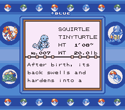 Pokémon Blue Version | Game Boy | gameplay screenshot | region=North America | source-country= | zypher-v2 | moby-02cc105c130d | Data by MobyGames.com