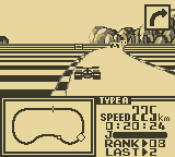 F-1 Race | Game Boy | gameplay screenshot | Data by MobyGames.com