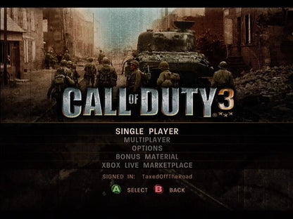 Call of Duty 3 | Xbox 360 | gameplay screenshot | region=North America | source-country= | zypher-v2 | moby-c78139b45067 | Data by MobyGames.com