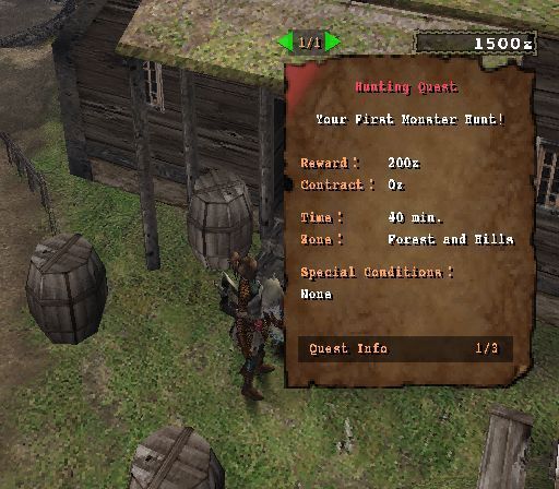 
Monster Hunter | PlayStation 2 | gameplay screenshot | Region: North America | source-country= | Data by MobyGames.com