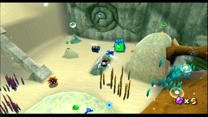 Super Mario Galaxy | Wii | gameplay screenshot | region=North America | edition=nintendo selects | source-country= | zypher-v2 | moby-e104142c5304 | Data by MobyGames.com