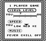 Dr. Mario | Game Boy | gameplay screenshot | region=North America | source-country= | zypher-v2 | moby-489e4aaff747 | Data by MobyGames.com