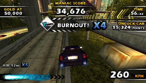Burnout: Dominator | PSP | gameplay screenshot | Region: North America | source-country= | Data by MobyGames.com