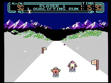 
Slalom | NES | gameplay screenshot | Data by MobyGames.com
