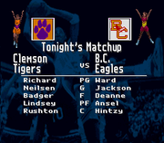 NCAA Basketball | SNES | gameplay screenshot | region=North America | source-country= | zypher-v2 | moby-407b8f146656 | Data by MobyGames.com