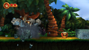 Donkey Kong Country Returns | Wii | gameplay screenshot | region=North America | source-country= | zypher-v2 | moby-4b7f3cc79430 | Data by MobyGames.com