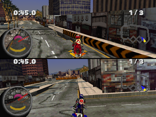 Jet Moto 2 | PlayStation | gameplay screenshot | region=North America | edition=greatest hits | source-country= | zypher-v2 | moby-2f6b55d5d81a | Data by MobyGames.com