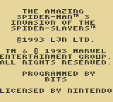 Spider-Man 3: Invasion of the Spider-Slayers | Game Boy | gameplay screenshot | region=North America | source-country= | zypher-v2 | moby-1eeaa2014660 | Data by MobyGames.com