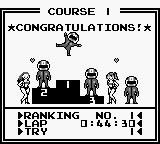 
F-1 Race | Game Boy | gameplay screenshot | Data by MobyGames.com