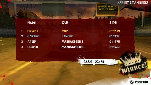 Need for Speed: Carbon - Own the City | PSP | gameplay screenshot | region=North America | source-country= | zypher-v2 | moby-1e9e5ebdadff | Data by MobyGames.com