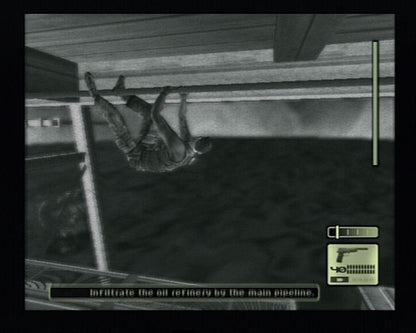 Tom Clancy's Splinter Cell | PlayStation 2 | gameplay screenshot | region=North America | source-country= | zypher-v2 | moby-5dd9338c4c97 | Data by MobyGames.com