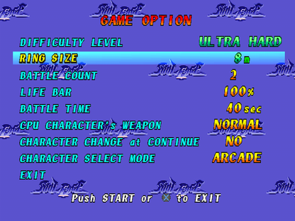 Soul Blade | PlayStation | gameplay screenshot | region=North America | source-country= | zypher-v2 | moby-6c1065a6f349 | Data by MobyGames.com