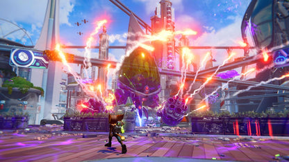 Ratchet & Clank: Rift Apart | PlayStation 5 | gameplay screenshot | region=North America | source-country= | zypher-v2 | moby-2767a981dcdb | Data by MobyGames.com