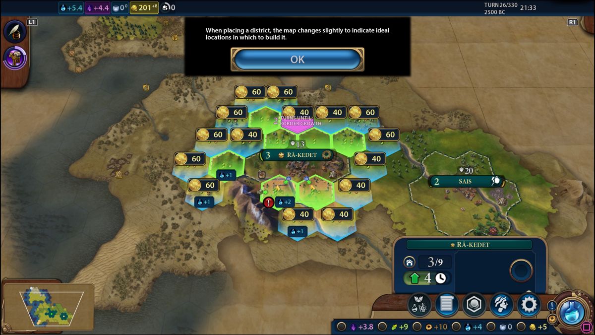 
Sid Meier's Civilization VI | PlayStation 4 | gameplay screenshot | Data by MobyGames.com