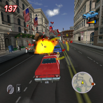 Starsky & Hutch | GameCube | gameplay screenshot | region=North America | source-country= | zypher-v2 | moby-0fc9d2b6008e | Data by MobyGames.com