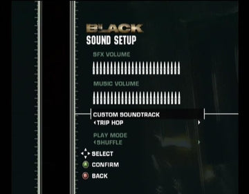 Black | Xbox | gameplay screenshot | region=North America | source-country= | zypher-v2 | moby-c4af40cc56a3 | Data by MobyGames.com