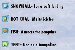 March of the Penguins | Game Boy Advance | gameplay screenshot | region=North America | source-country= | zypher-v2 | moby-41a11a2b83eb | Data by MobyGames.com