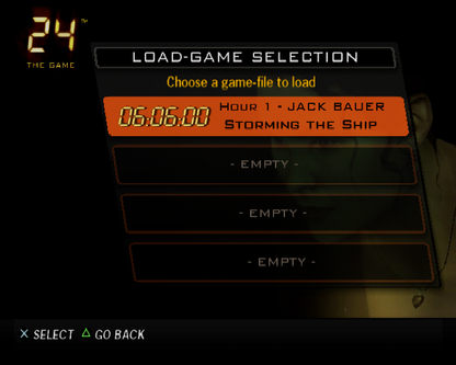 
24: The Game | PlayStation 2 | gameplay screenshot | Region: North America | source-country= | Data by MobyGames.com