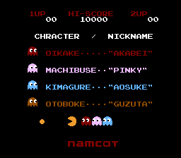 
Pac-Man | NES | gameplay screenshot | Data by MobyGames.com