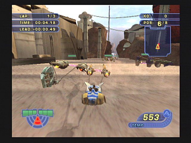 Star Wars: Racer Revenge | PlayStation 2 | gameplay screenshot | region=North America | source-country= | zypher-v2 | moby-61c2c24e40b8 | Data by MobyGames.com