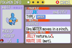 Pokémon Sapphire Version | Game Boy Advance | gameplay screenshot | region=North America | source-country= | zypher-v2 | moby-9d2344eaca6b | Data by MobyGames.com