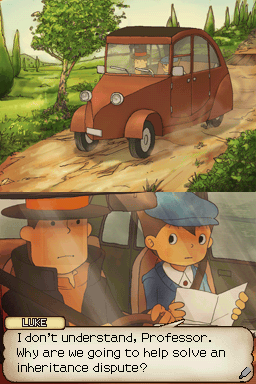 Professor Layton and the Curious Village | Nintendo DS | gameplay screenshot | Data by MobyGames.com