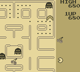 Pac-Man | Game Boy | gameplay screenshot | region=North America | source-country= | zypher-v2 | moby-b289beb1e514 | Data by MobyGames.com