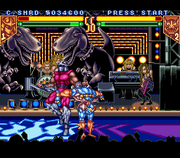 
Teenage Mutant Ninja Turtles: Tournament Fighters | SNES | gameplay screenshot | Data by MobyGames.com