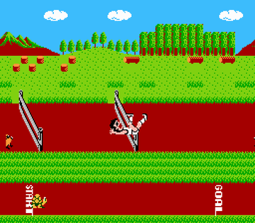
Athletic World | NES | gameplay screenshot | Data by MobyGames.com