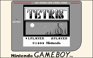 
Tetris | Game Boy | gameplay screenshot | Region: North America | source-country= | Data by MobyGames.com